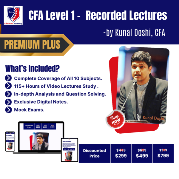 CFA Level 1 - Recorded Lectures -Premium Plus