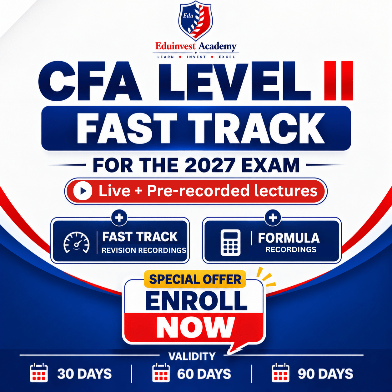 CFA Level II Fast Track + Formula Live + Recording for 2027 Exam