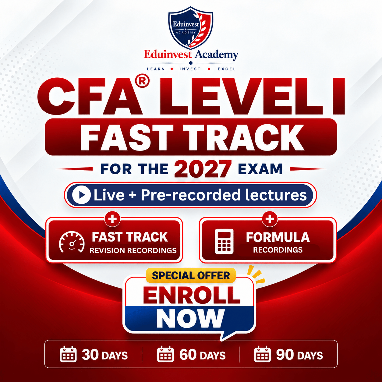 CFA Level I Fast Track + Formula Live + Recording for 2027 Exam