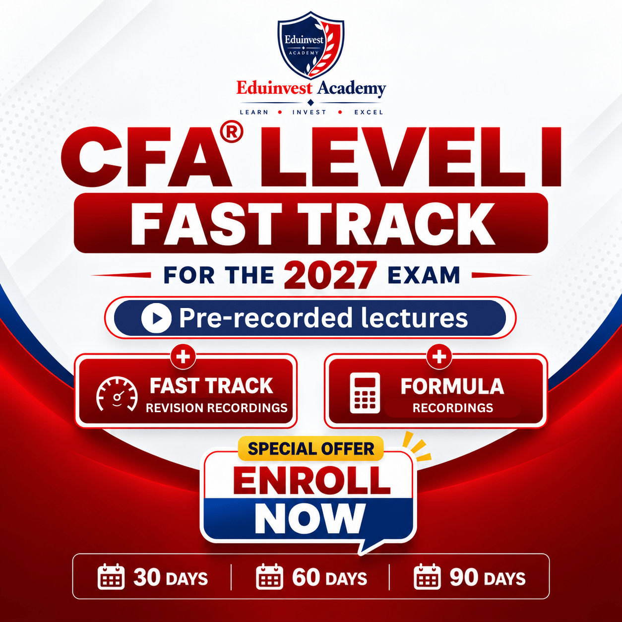 CFA Level I Fast Track + Formula Pre-Recorded for 2027 Exam