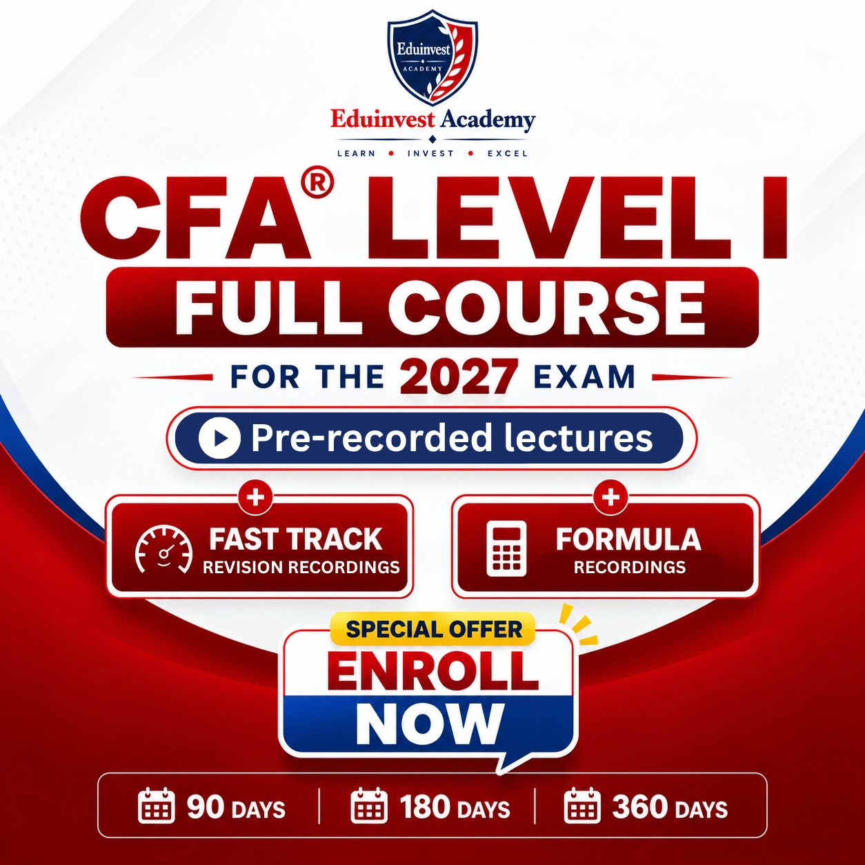 CFA Level I Full Course Pre-Recorded for 2027 Exam